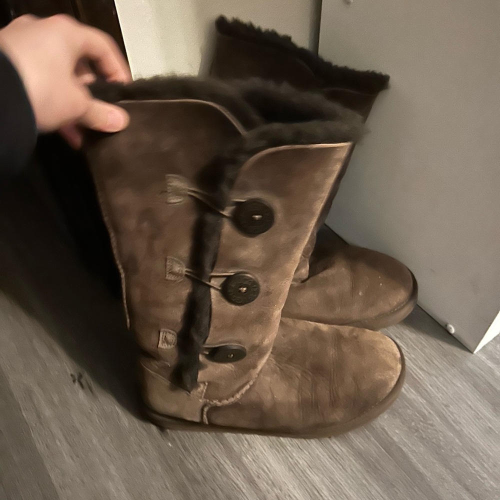 UGG Brown Button-Up Ankle Boots